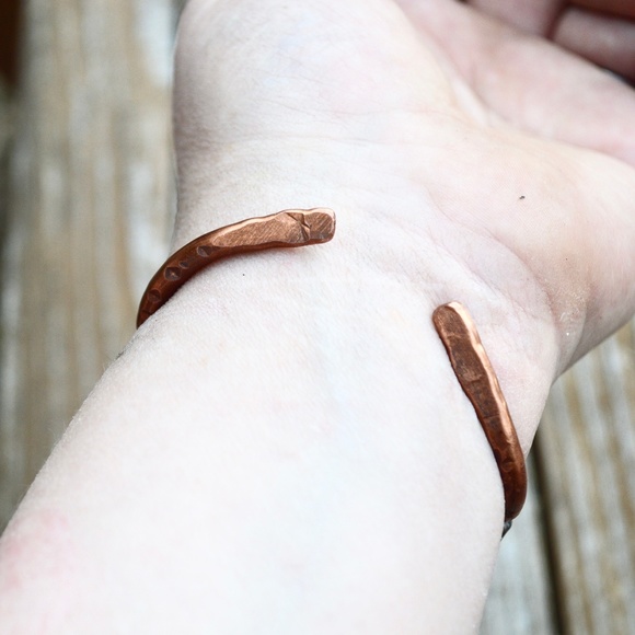 Natural Ruby Rubies Copper Bracelet Wire Wrapped - Picture 5 of 5